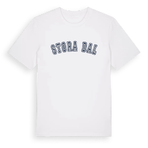 Stora Dal college t-shirt – ekologisk bomull t-shirt från Pinshirt