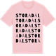 Pink Cotton t-shirt med Stora Dal ordlek t-shirt