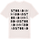 Vintage White t-shirt med Stora Dammändan ordlek t-shirt