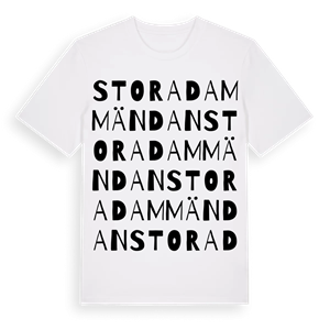 Stora Dammändan ordlek t-shirt – ekologisk bomull t-shirt från Pinshirt