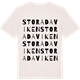 Vintage White t-shirt med Stora Daviken ordlek t-shirt
