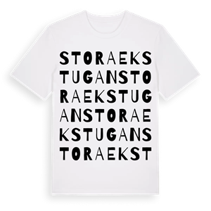 Stora Ekstugan ordlek t-shirt – ekologisk bomull t-shirt från Pinshirt