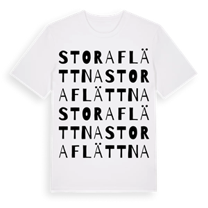 Stora Flättna ordlek t-shirt – ekologisk bomull t-shirt från Pinshirt