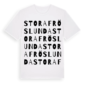 Stora Fröslunda ordlek t-shirt – ekologisk bomull t-shirt från Pinshirt