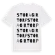 White t-shirt med Stora Girtorp ordlek t-shirt