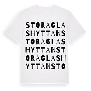 Stora Glashyttan ordlek t-shirt – ekologisk bomull t-shirt från Pinshirt