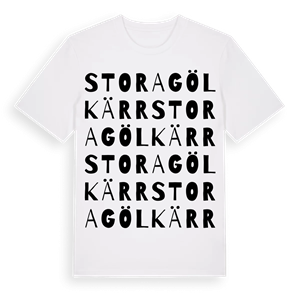 Stora Gölkärr ordlek t-shirt – ekologisk bomull t-shirt från Pinshirt