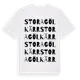 White t-shirt med Stora Gölkärr ordlek t-shirt