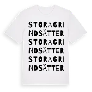 Stora Grindsätter ordlek t-shirt – ekologisk bomull t-shirt från Pinshirt