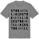 Mid Heather Gray t-shirt med Stora Hällaren ordlek t-shirt