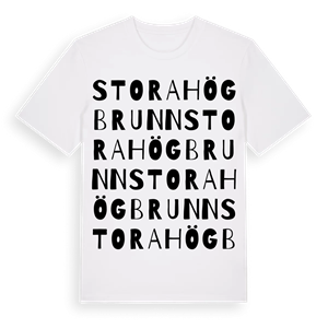 Stora Högbrunn ordlek t-shirt – ekologisk bomull t-shirt från Pinshirt