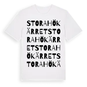 Stora Hökärret ordlek t-shirt – ekologisk bomull t-shirt från Pinshirt