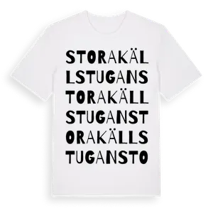 Stora Källstugan ordlek t-shirt – ekologisk bomull t-shirt från Pinshirt