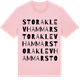 Pink Cotton t-shirt med Stora Klevhammar ordlek t-shirt