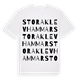 White t-shirt med Stora Klevhammar ordlek t-shirt