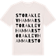 Vintage White t-shirt med Stora Klevhammar ordlek t-shirt