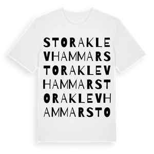 Stora Klevhammar ordlek t-shirt – ekologisk bomull t-shirt från Pinshirt
