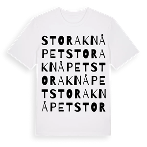 Stora Knåpet ordlek t-shirt – ekologisk bomull t-shirt från Pinshirt