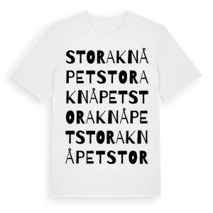 Stora Knåpet ordlek t-shirt – ekologisk bomull t-shirt från Pinshirt