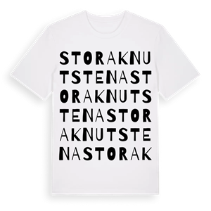 Stora Knutstena ordlek t-shirt – ekologisk bomull t-shirt från Pinshirt