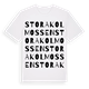 White t-shirt med Stora Kolmossen ordlek t-shirt