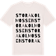Vintage White t-shirt med Stora Kolmossen ordlek t-shirt