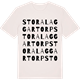 Vintage White t-shirt med Stora Laggartorp ordlek t-shirt
