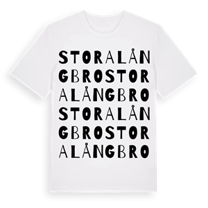 Stora Långbro ordlek t-shirt – ekologisk bomull t-shirt från Pinshirt