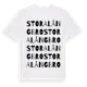 White t-shirt med Stora Långbro ordlek t-shirt