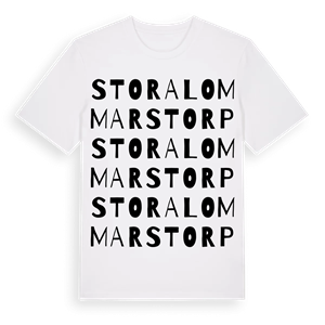 Stora Lommarstorp ordlek t-shirt – ekologisk bomull t-shirt från Pinshirt