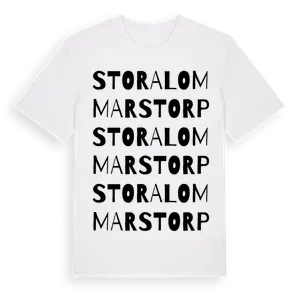 Stora Lommarstorp ordlek t-shirt – ekologisk bomull t-shirt från Pinshirt