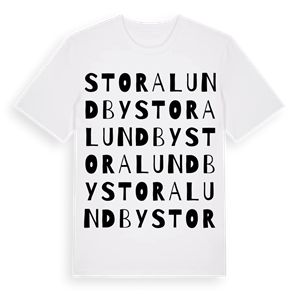 Stora Lundby ordlek t-shirt – ekologisk bomull t-shirt från Pinshirt