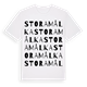 White t-shirt med Stora Målka ordlek t-shirt