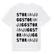 White t-shirt med Stora Mjugg ordlek t-shirt