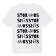 White t-shirt med Stora Mossnäs ordlek t-shirt