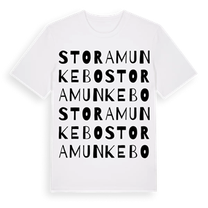 Stora Munkebo ordlek t-shirt – ekologisk bomull t-shirt från Pinshirt