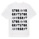 White t-shirt med Stora Myrgryt ordlek t-shirt