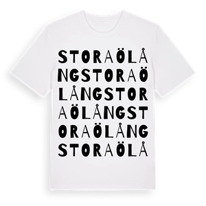 Stora Ölång ordlek t-shirt – ekologisk bomull t-shirt från Pinshirt