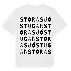Stora Sjöstugan ordlek t-shirt – ekologisk bomull t-shirt från Pinshirt