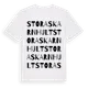 White t-shirt med Stora Skarnhult ordlek t-shirt