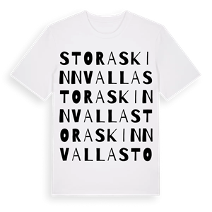 Stora Skinnvalla ordlek t-shirt – ekologisk bomull t-shirt från Pinshirt