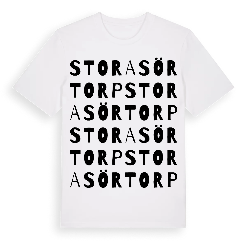 Stora Sörtorp ordlek t-shirt – White, i miljö