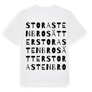 Stora Stenbrosätter ordlek t-shirt – ekologisk bomull t-shirt från Pinshirt
