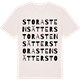 Vintage White t-shirt med Stora Stensätter ordlek t-shirt