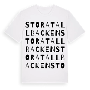 Stora Tallbacken ordlek t-shirt – ekologisk bomull t-shirt från Pinshirt