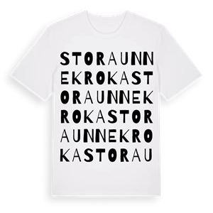 Stora Unnekroka ordlek t-shirt – ekologisk bomull t-shirt från Pinshirt