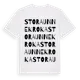 White t-shirt med Stora Unnekroka ordlek t-shirt