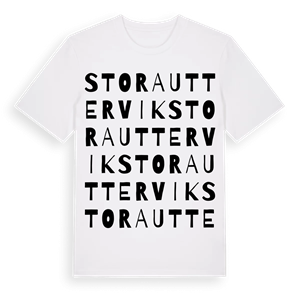 Stora Uttervik ordlek t-shirt – ekologisk bomull t-shirt från Pinshirt