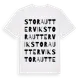 White t-shirt med Stora Uttervik ordlek t-shirt