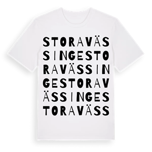 Stora Vässinge ordlek t-shirt – ekologisk bomull t-shirt från Pinshirt